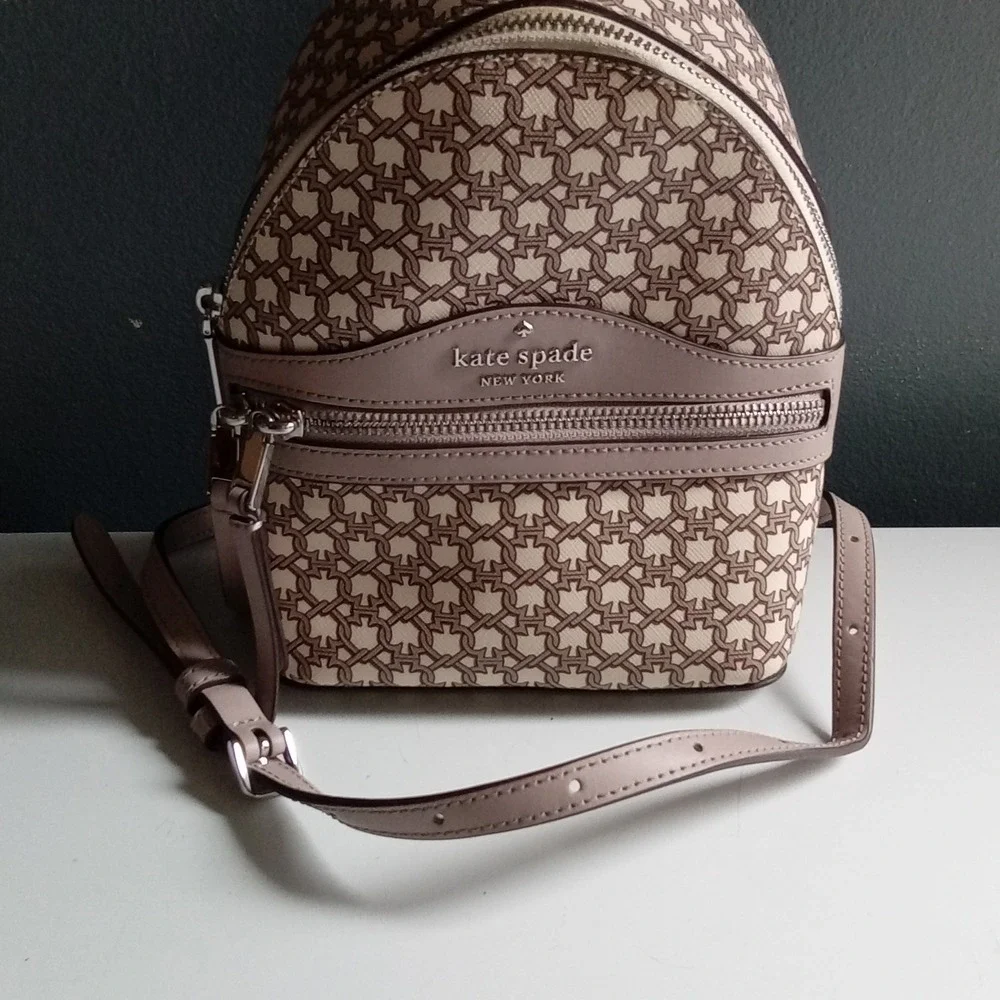 Kate Spade‎ Spade Link Convertible Backpack Crossbody Bag Neutral Multi WKR00197